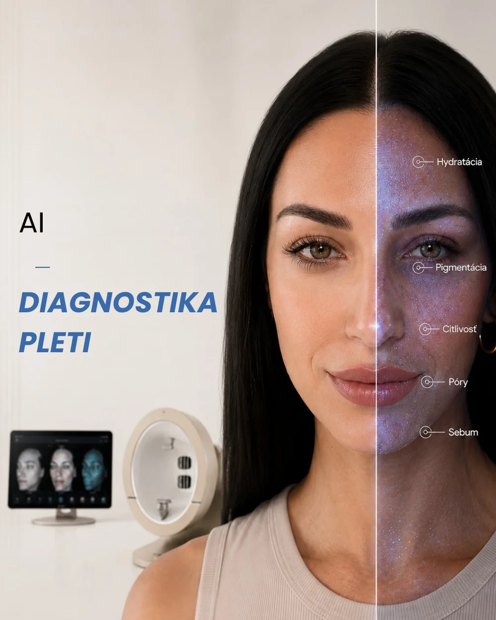 AI diagnostika pleti — MEICET PRO-A